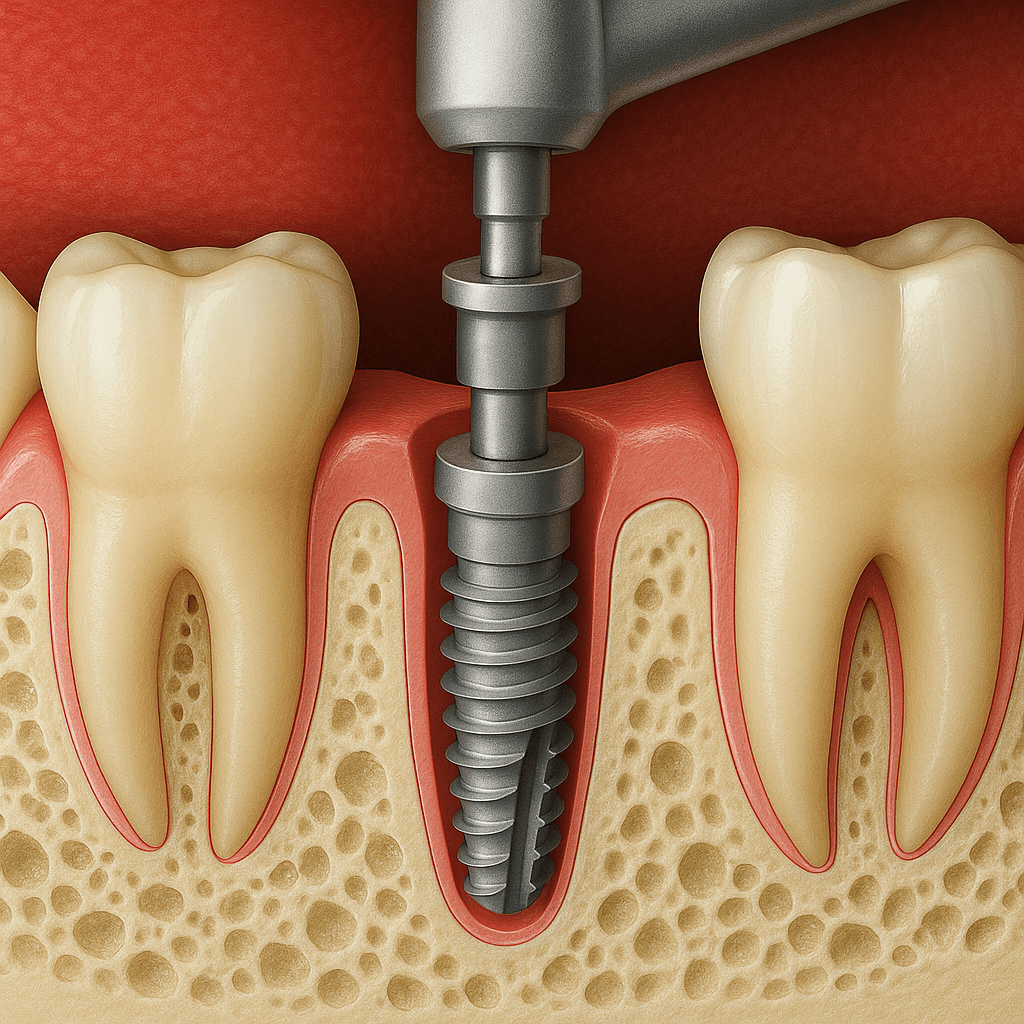 Initial treatment stage - implant placement
